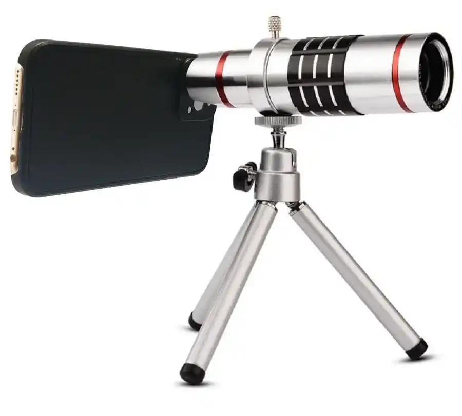 Mobile Zoom Lens 18X with Tripod – Works with any Smartphone