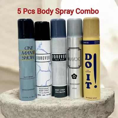 5 Pcs Body Spray Combo (100 ml per Bottle)এখনি অর্ডার করলে পাবেন ( ঈদ অফার হোমডেলিভারি চার্জ ফ্রী)